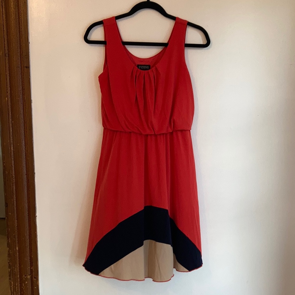 Size 8 Red semi-formal dress | 95% polyester 5% spandex